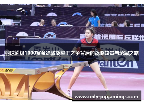 羽球超级1000赛金徐激战梁王之争背后的战略较量与荣耀之路